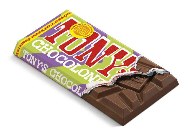 Chocolade Tony Chocolonely melk kar pec cr 90gr