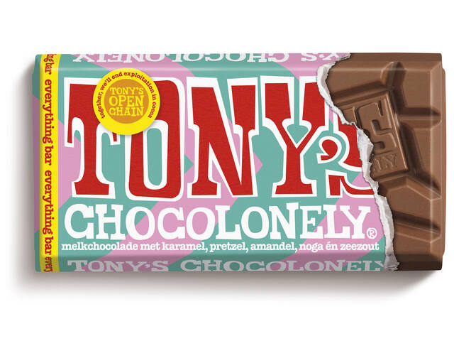 Chocolade Tony Chocolonely melk everything 90 gram