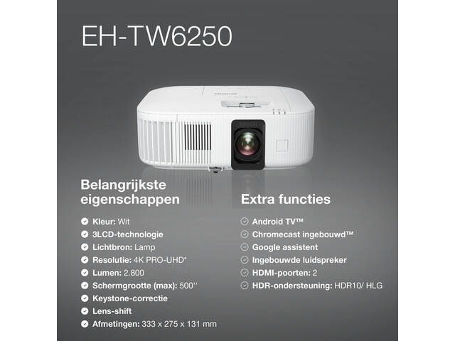 Projector Epson TW6250 4K