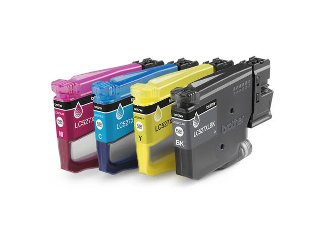 Inktcartridge Brother LC-527XL zwart + 3 kleuren