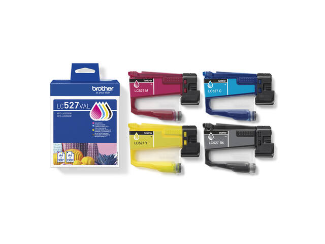 Inktcartridge Brother LC-527 zwart + 3 kleuren