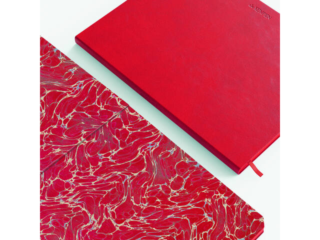 Notbk de KEMPEN Poppy 171x220 lijn 192pag rood