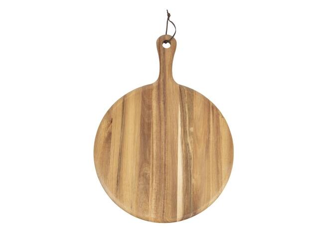 Plank Olympia acaciahout rond 33cm