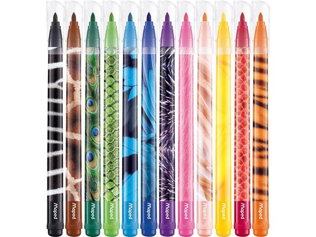Viltstift Maped ColorPeps Animals set 12 kleuren