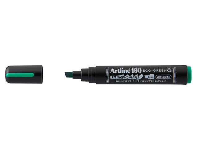 Permanent marker Artline 190 Eco schuin 2-5mm gn