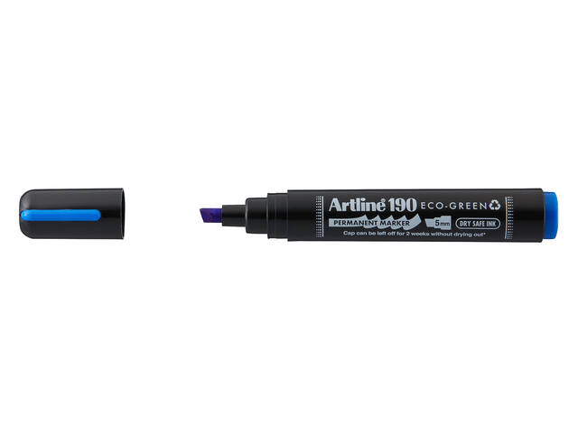 Permanent marker Artline 190  Eco schuin 2-5mm bl