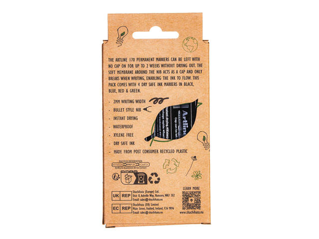 Permanent marker Artline 170 Eco rond M ass 4st