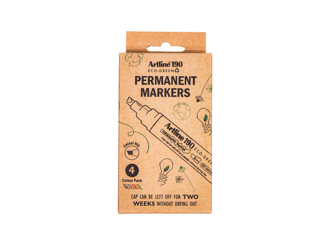 Permanent marker Artline 190 Eco schuin 2-5mm ass