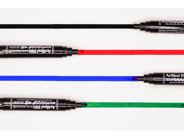 Permanent marker Artline 190 Eco schuin 2-5mm ass