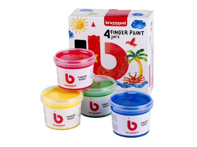 Vingerverf Bruynzeel Kids assorti 4 potjes