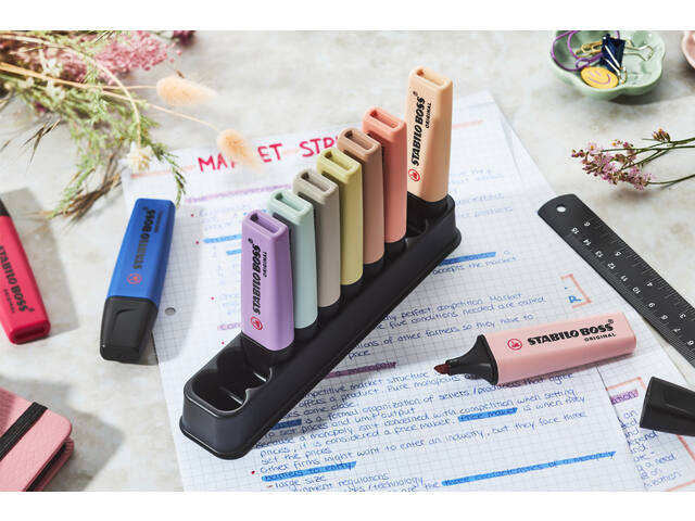 Markeerstift STABILO Boss Wildfl- Natu Co ass 10st