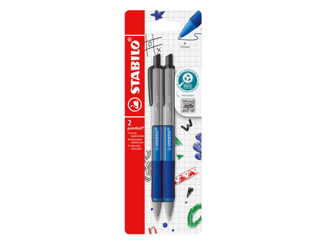 Balpen STABILO pointball colorful bl blist a 2st