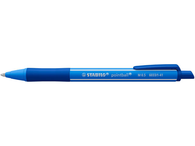 Balpen STABILO pointball colorful blauw