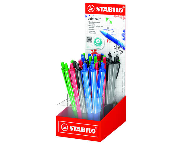 Balpen STABILO pointball colorful assorti