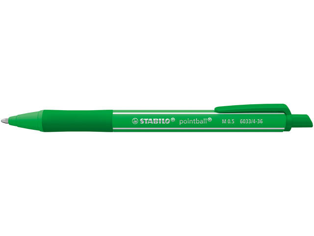 Balpen STABILO pointball colorful groen