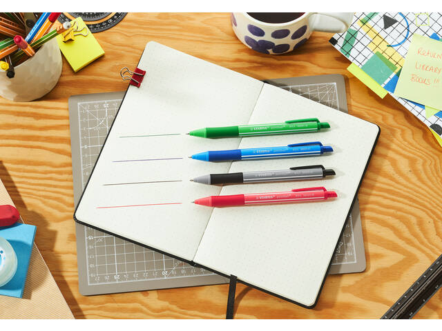 Balpen STABILO pointball colorful ass blist a 4st