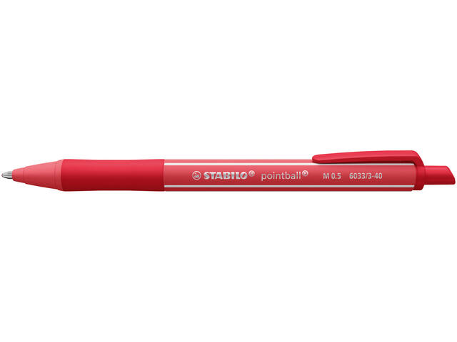 Balpen STABILO pointball colorful  rood