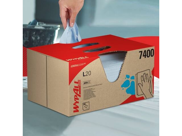 Poetsdoek WypAll L20 GeneralClean 420x330mm blauw