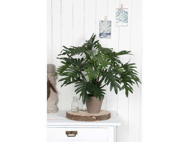Kunstplant Mica Philodendron selloum groen in pot