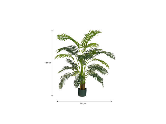 Kunstplant Mica Areca palm in pot groen
