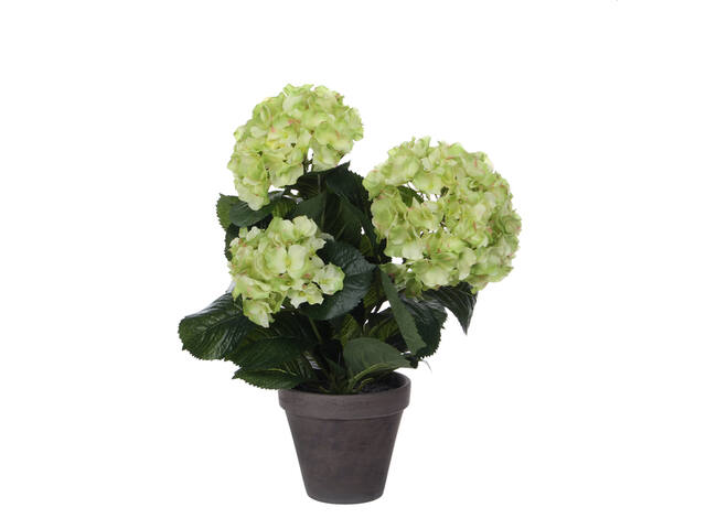Kunstplant Mica Hortensia in pot groen