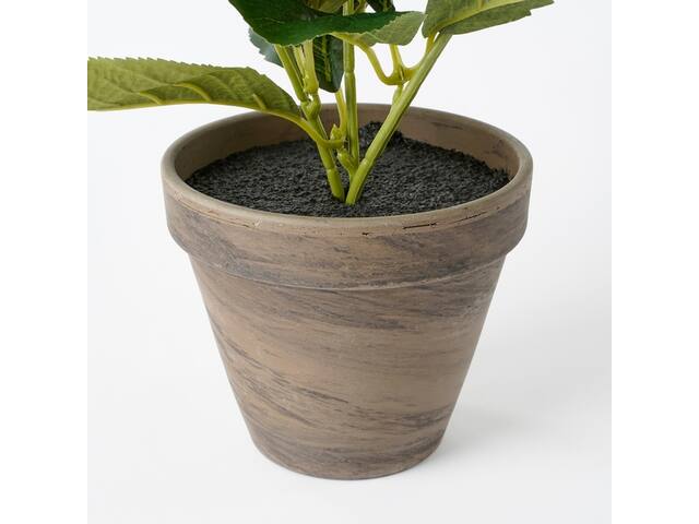 Kunstplant Mica Hortensia in pot groen