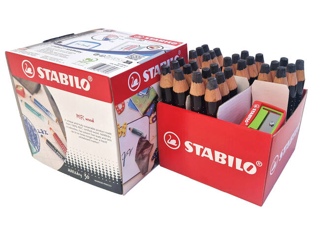 Whiteboardpotlood STABILO MARKdry 30st zwart