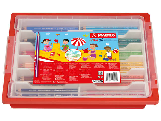 Kleurpotlood STABILO 203 Trio dik 96st assorti