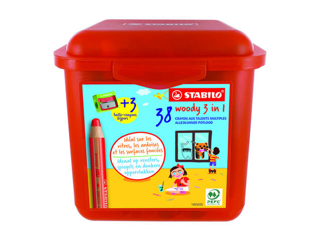 Kleurpotlood STABILO 882 woody 3 in 1 38st ass
