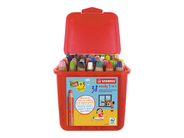 Kleurpotlood STABILO 882 woody 3 in 1 38st ass