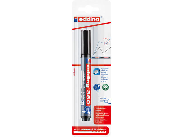 Whiteboardmarker edding 360 rond 1.5-3mm zw blist
