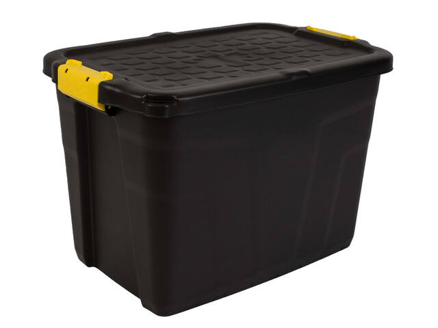 Opbergbox Bankers Box 60L met hndgr robuust zwart