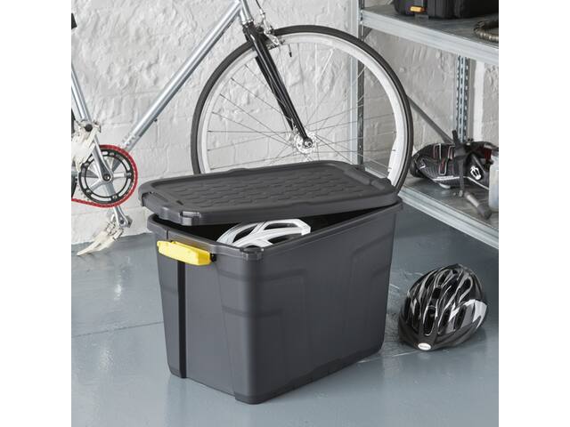 Opbergbox Bankers Box 60L met hndgr robuust zwart