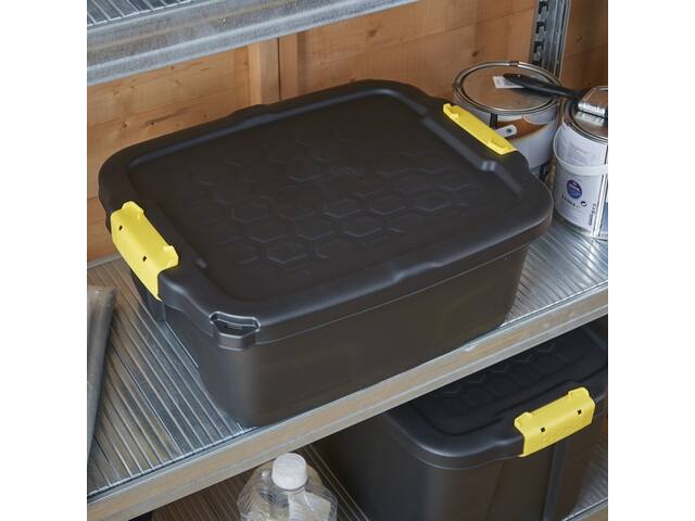 Opbergbox Bankers Box 24l met hndgr robuust zwart