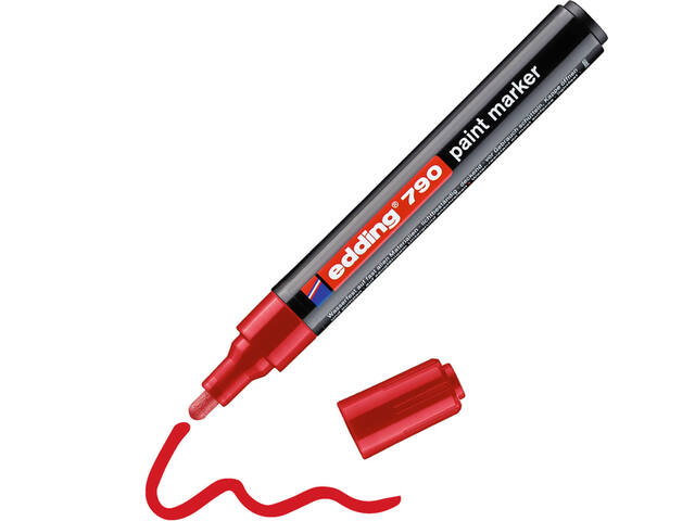 Paintmarker edding 790 alcoholbasis 2-3mm rood