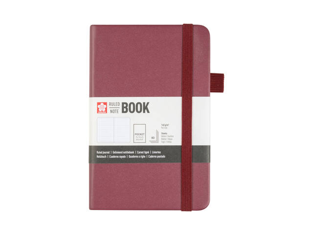 Notitieboek Sakura pocket lijn moerbei