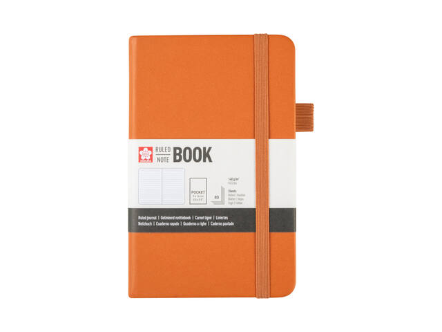 Notitieboek Sakura pocket lijn amber