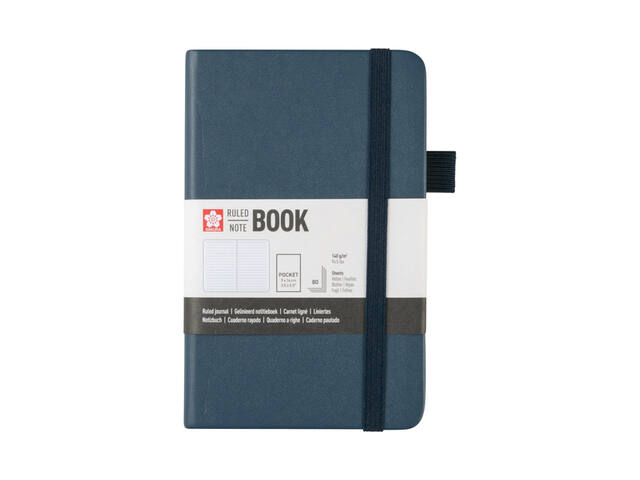 Notitieboek Sakura pocket lijn donker indigo