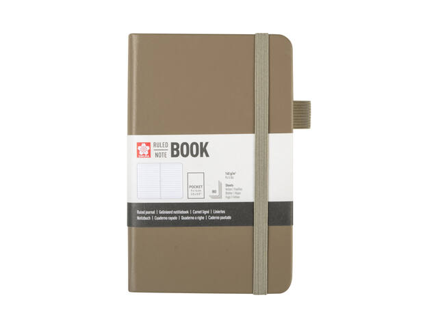 Notitieboek Sakura pocket lijn sintel