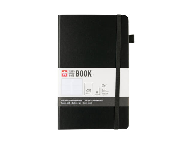 Notitieboek Sakura large lijn zwart