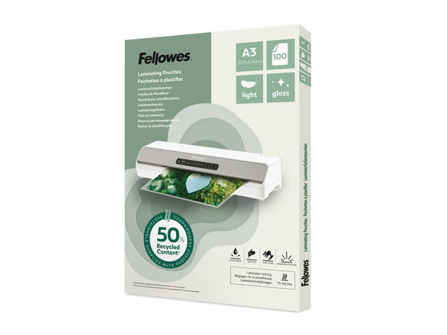 Lamineerhoes Fellowes A3 light gerecycled glans