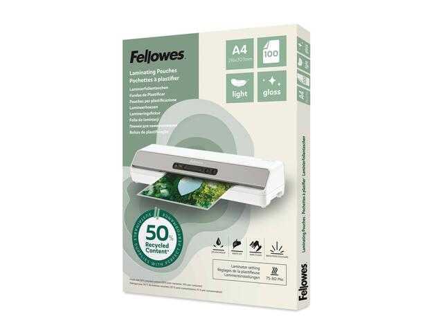 Lamineerhoes Fellowes A4 light gerecycled glans