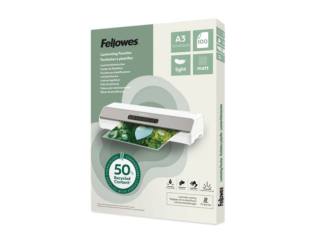 Lamineerhoes Fellowes A3 light gerecycled mat