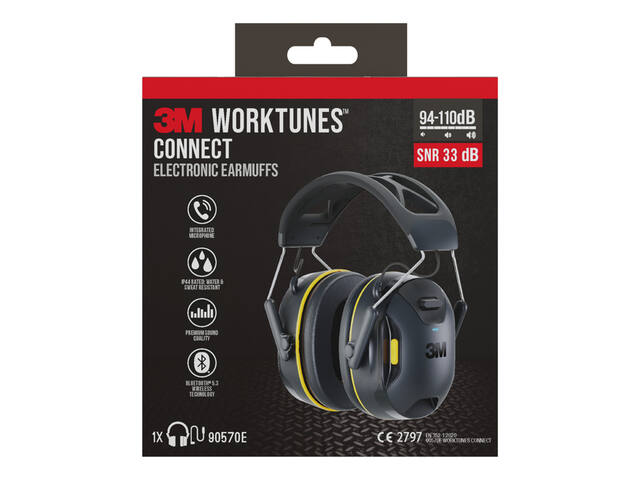 Oorkap 3M WorkTunes Connect Bluetooth zwart