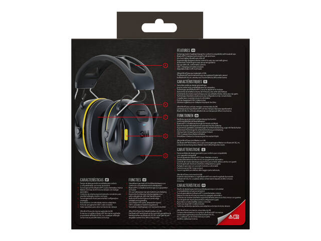 Oorkap 3M WorkTunes Connect Bluetooth zwart