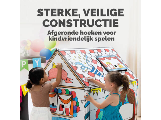Kartonnen speelhuis Verjaardag XL Bankers Box Play