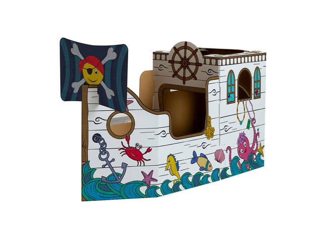Kartonnen piratenschip XL Bankers Box Play