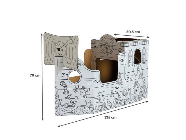 Kartonnen piratenschip XL Bankers Box Play