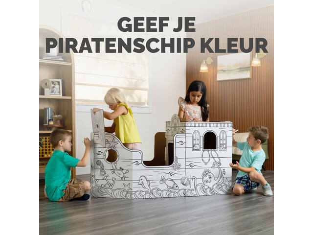 Kartonnen piratenschip XL Bankers Box Play