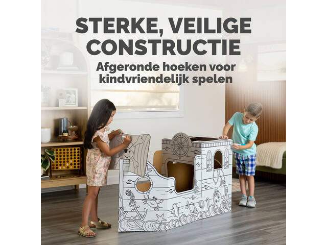 Kartonnen piratenschip XL Bankers Box Play